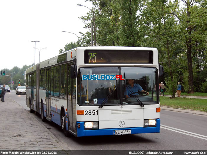 Mercedes-Benz O405GN2 #2851 [75], 02.09.2008r., ul. Tatrzaska. Foto: Marcin Wnukowicz (c)