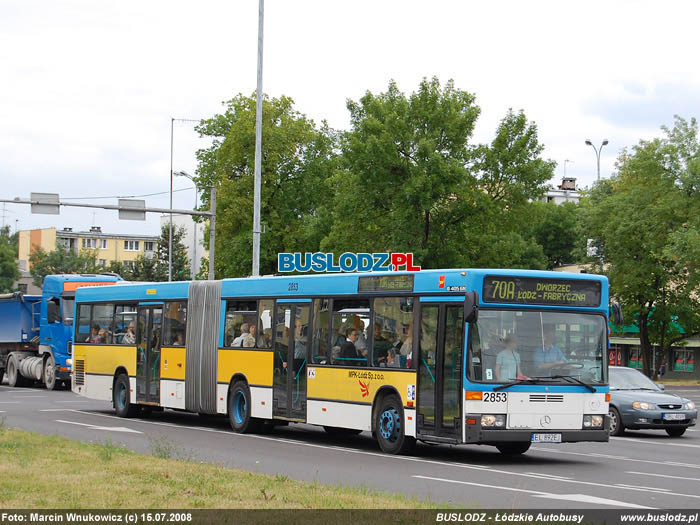 Mercedes-Benz O405GN2 #2853 [70A], 15.07.2008r., ul. Broniewskiego/ Nisza. Foto: Marcin Wnukowicz (c)