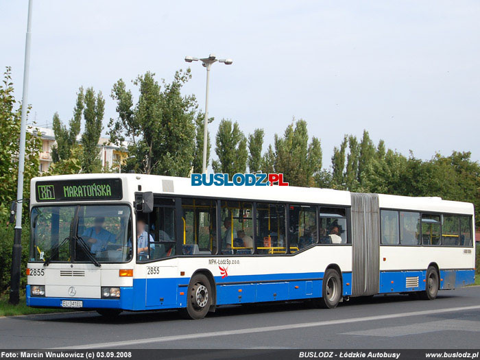 Mercedes-Benz O405GN2 #2855 [86], 03.09.2008r., ul. Maratoska. Foto: Marcin Wnukowicz (c)