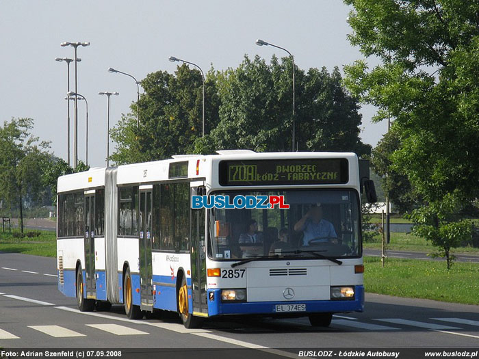 Mercedes-Benz O405GN2 #2857 [70A], 07.09.2008r., ul. Rzgowska. Foto: Adrian Szenfeld (c)