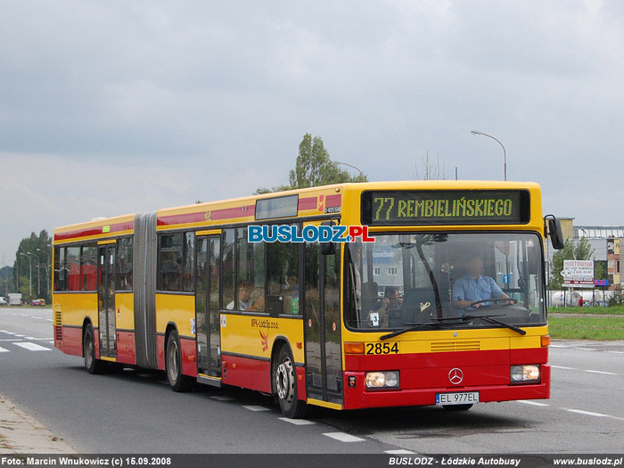 Mercedes-Benz O405GN2 #2854 [77], 15.09.2008r., ul. Dbrowskiego/ Wedmanowej. Foto: Marcin Wnukowicz (c)