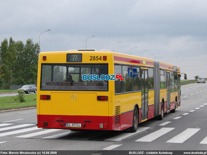 Mercedes-Benz O405GN2 #2854 [77], 15.09.2008r., ul. Dbrowskiego/ Wedmanowej. Foto: Marcin Wnukowicz (c)