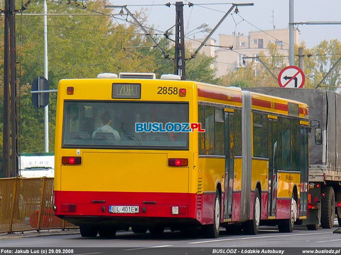 Mercedes-Benz O405GN2 #2858 [70A], 29.09.2008r., al. migego-Rydza. Foto: Jakub Luc (c)