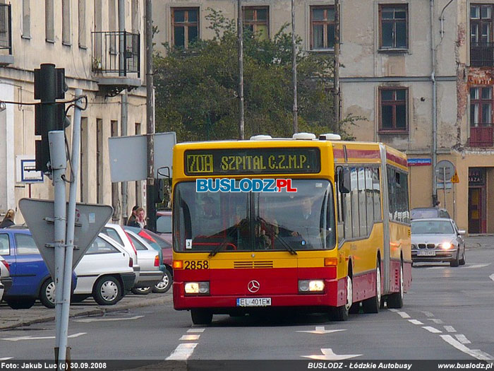 Mercedes-Benz O405GN2 #2858 [70A], 30.09.2008r., ul. Skadowa/ Kiliskiego. Foto: Jakub Luc (c)