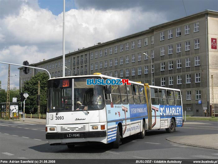 Ikarus 280.26 #3093'' [57], 21.08.2008r., ul. Radwaska / al. Politechniki. Foto: Adrian Szenfeld (c)