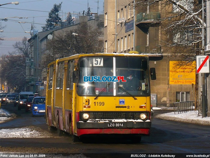 Ikarus 280.58 #1199 [57], 08.01.2009r., ul. Wlczaska. Foto: Jakub Luc (c)