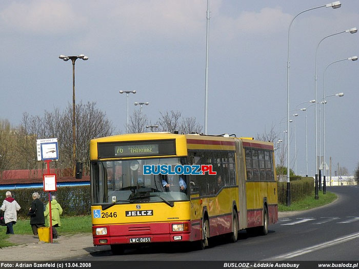 Jelcz M181MB2 #2646 [76], 13.04.2008r., ul. Maratoska. Foto: Adrian Szenfeld (c)