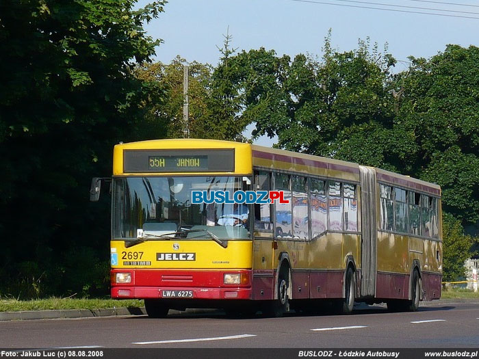 Jelcz M181MB2 #2697 [55A], 08.08.2008r., ul. Zakadowa. Foto: Jakub Luc (c)